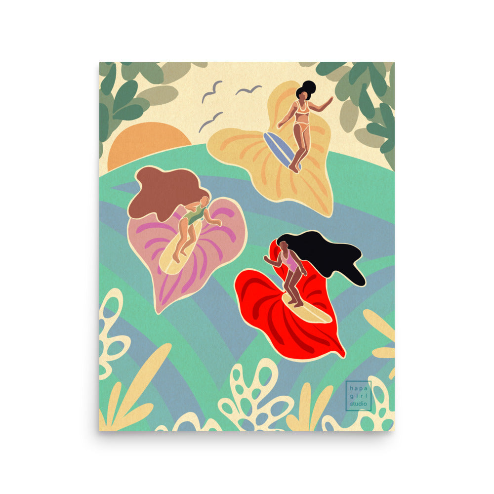 anthurium poster anthurium girlies – hapa girl studio