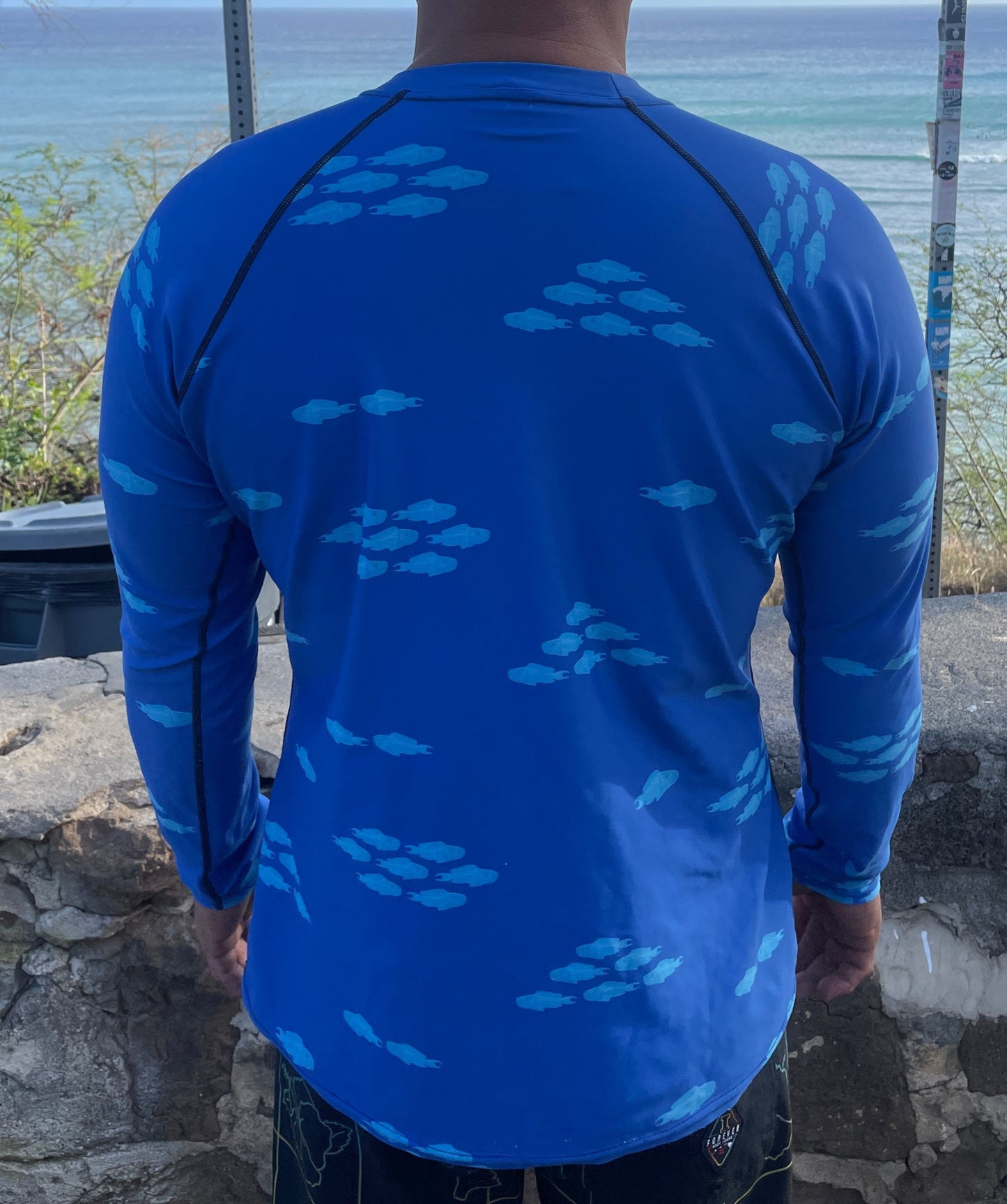 men's uhu fish rash guard