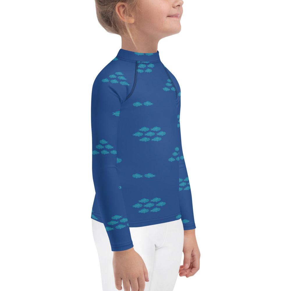 Fish Pattern Rash Guard kids uhu fish rash guard – hapa girl studio