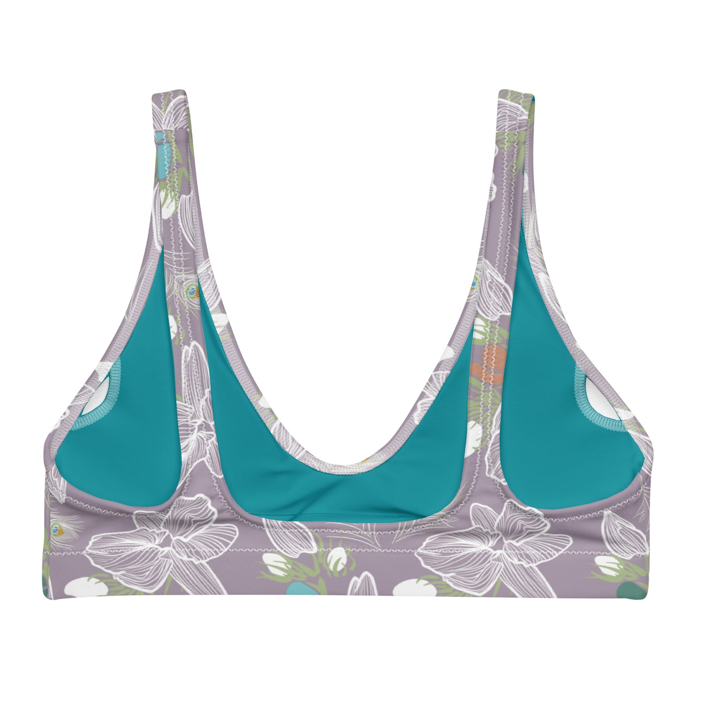 pikake top recycled padded bikini top