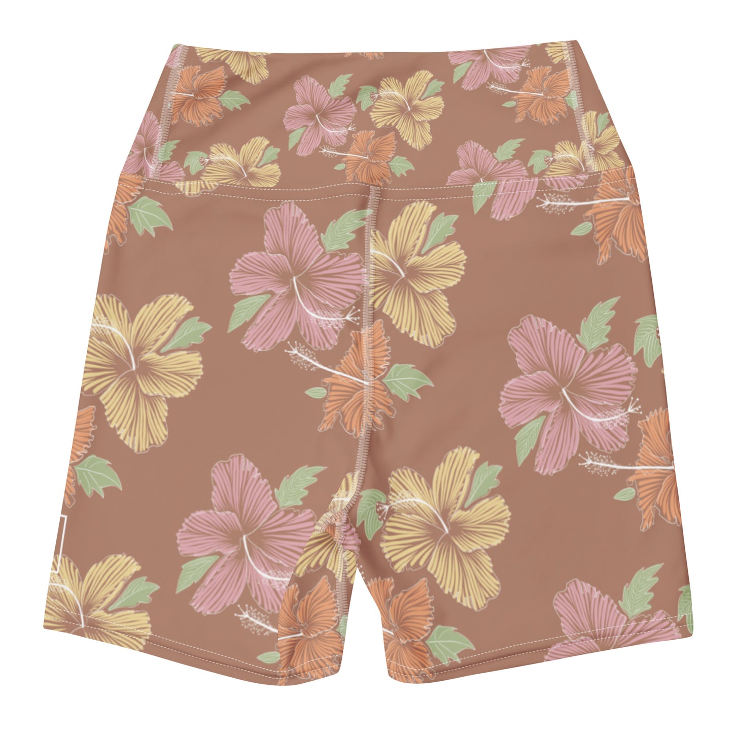 hibiscus yoga shorts