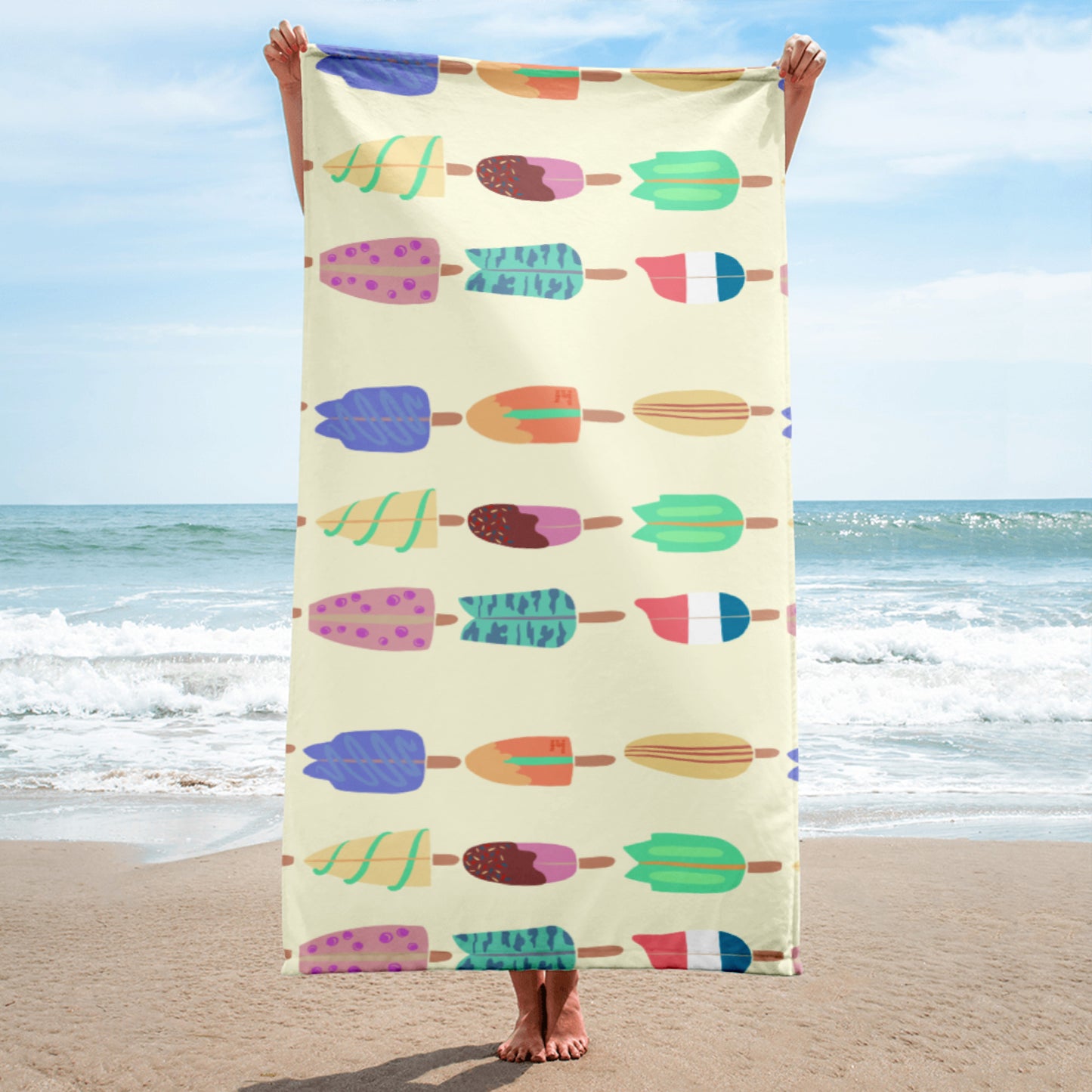 popsicle summer day towel